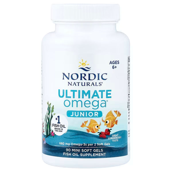 Nordic Naturals Ultimate Omega Junior Fresa 340 mg, 90 minicápsulas
